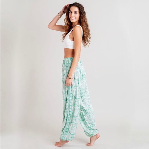 Lotus & Luna Harem Pants in Ocean - Picture 4 of 17